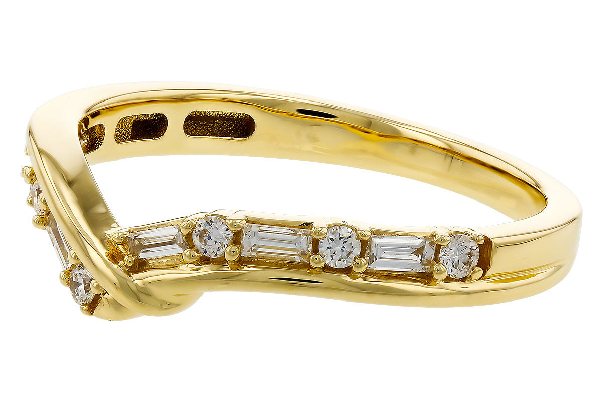 Allison Kaufman Baguette Diamond Band Enhancer in 14K Yellow Gold, 0.25 ctw, alternate view