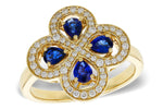 Allison Kaufman Sapphire & Diamond Ring in 14K Yellow Gold, 0.96 ctw