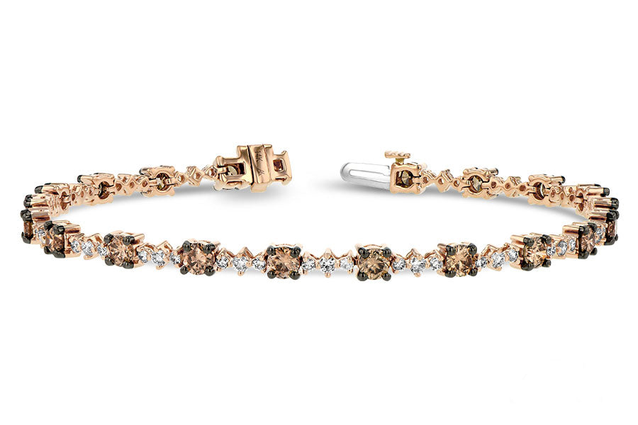 Allison Kaufman Brown Diamond Bracelet in 14K Rose Gold, 4.10 ctw