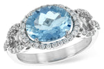 Allison Kaufman Aquamarine & Diamond Ring in 14K White Gold, 2.31 ctw