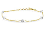 Allison Kaufman Diamond Bracelet in 14K Yellow & White Gold, 0.25 ctw