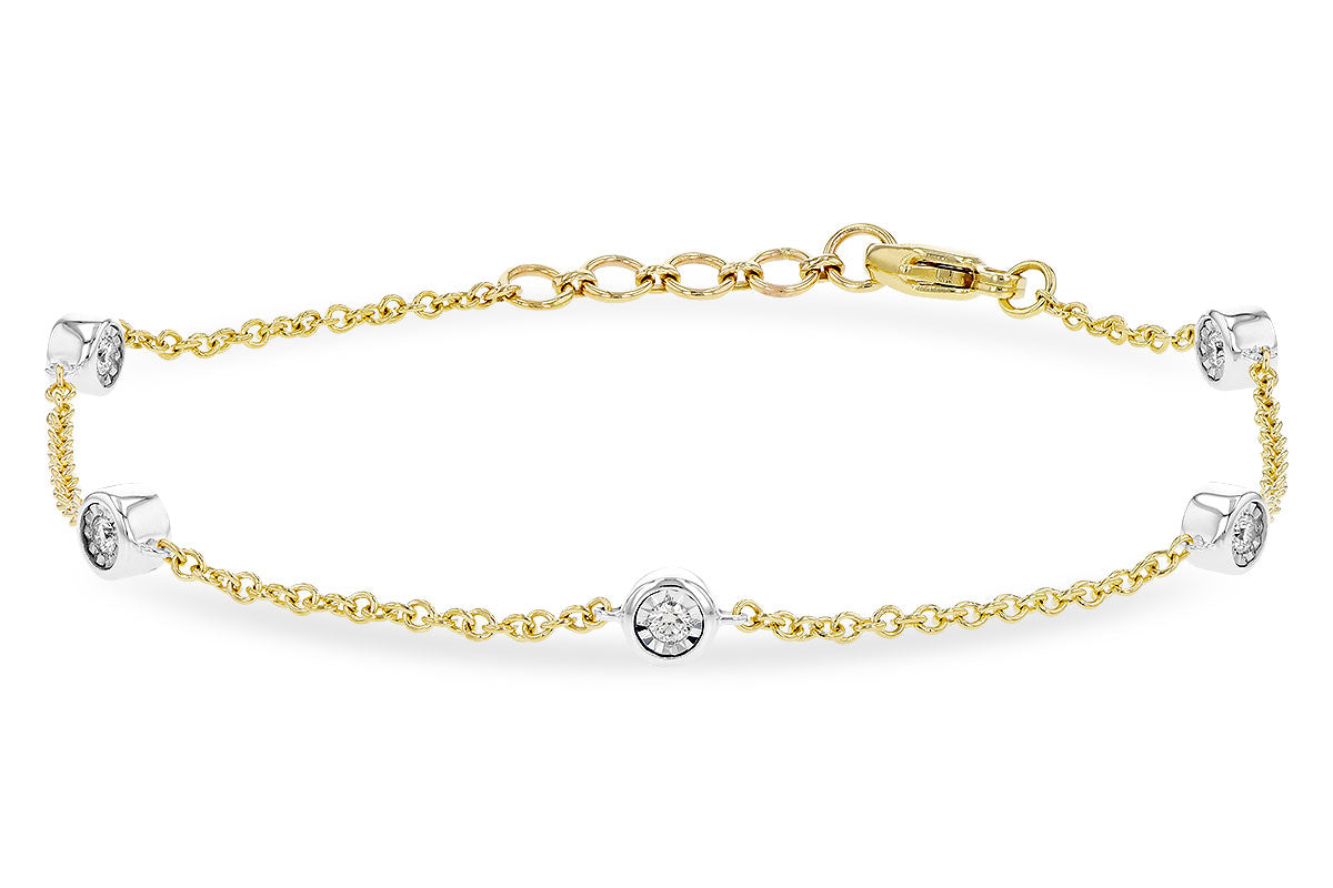 Allison Kaufman Diamond Bracelet in 14K Yellow & White Gold, 0.25 ctw