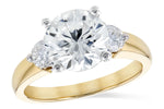 Allison Kaufman Diamond Engagement Ring Semi-Mount in 14K Yellow Gold, 0.52 ctw (LR100-52)