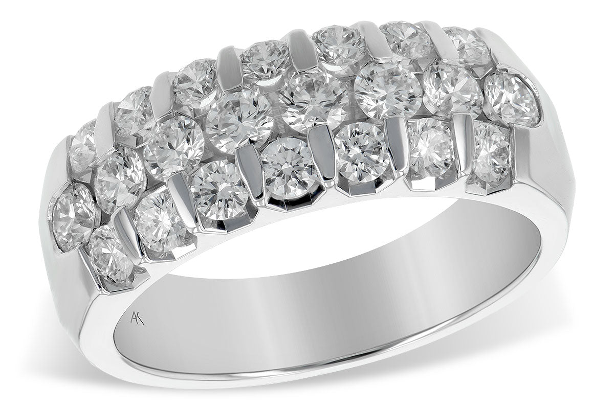 Allison Kaufman Diamond Wedding Band in 14K White Gold, 1.30 ctw
