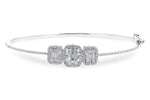 Allison Kaufman Diamond Bangle Bracelet in 14K White Gold, 1.00 ctw (B1373)