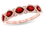 Allison Kaufman Ruby & Diamond Wedding Band in 14K Rose Gold, 1.04 ctw
