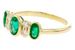 Allison Kaufman Emerald & Diamond Ring in 14K Yellow Gold, 1.05 ctw, alternate view