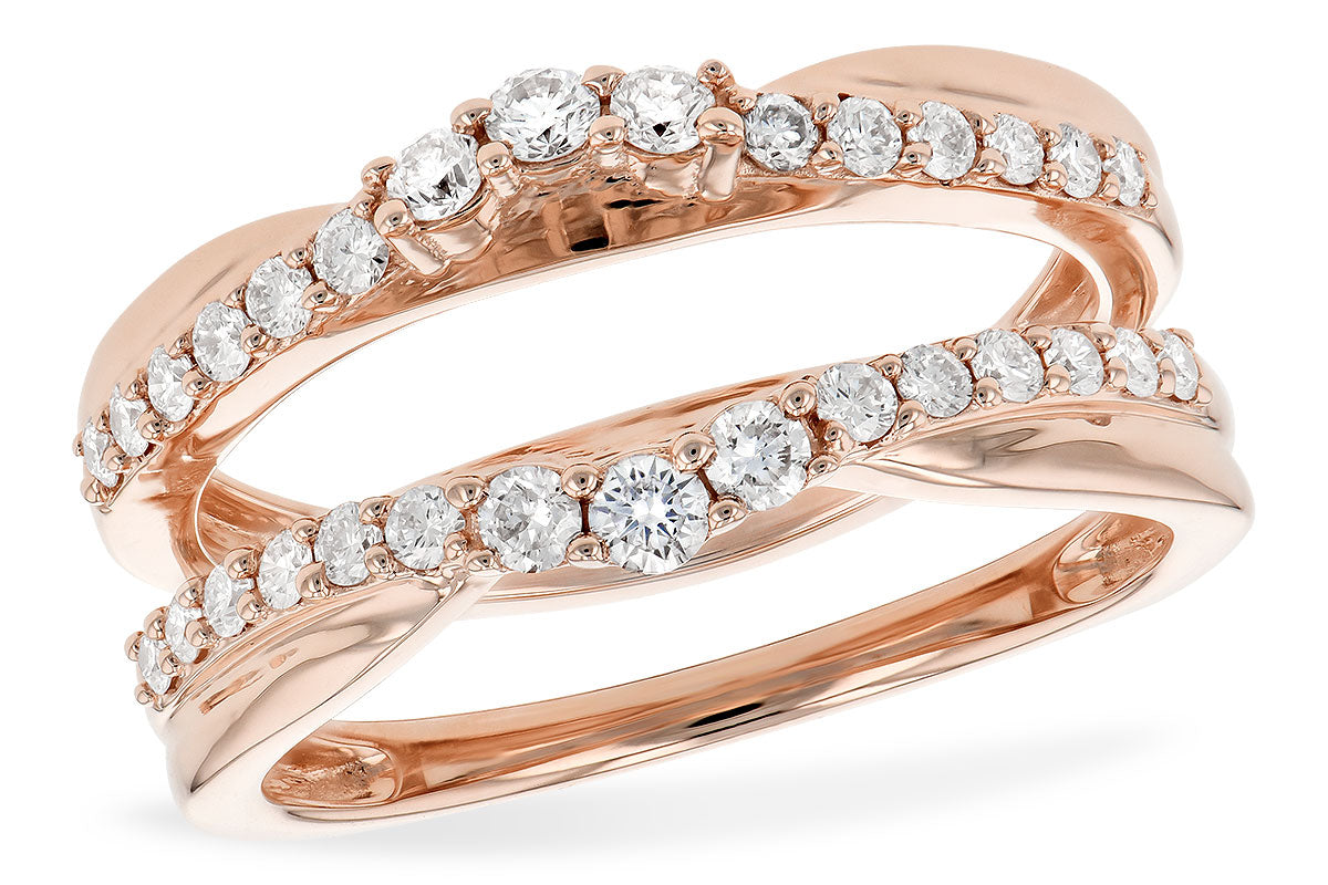 Allison Kaufman Diamond Ring Guard in 14K Rose Gold, 0.48 ctw (W2089)