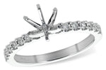 Allison Kaufman Diamond Engagement Ring Semi-Mount in 14K White Gold, 0.25 ctw (L7691)