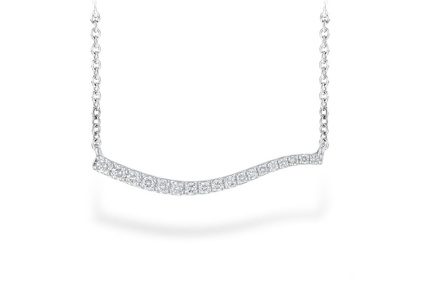 Allison Kaufman Diamond Necklace in 14K White Gold, 0.25 ctw (N7920)