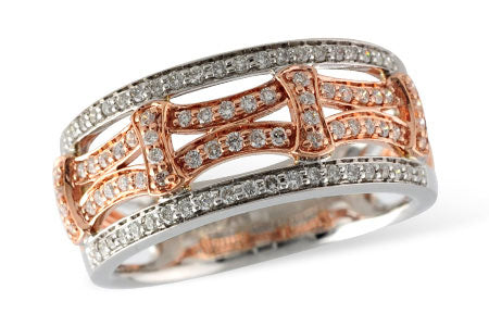 Allison Kaufman Diamond Wedding Band in 14K Two-Tone Gold, 0.39 ctw (W2165)