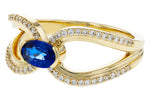 Allison Kaufman Sapphire & Diamond Ring in 14K Yellow Gold, 0.75 ctw, alternate view