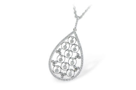 Allison Kaufman Diamond Necklace in 14K White Gold, 0.60 ctw