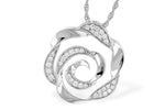 Allison Kaufman Diamond Necklace in 14K White Gold, 0.20 ctw (N8399)
