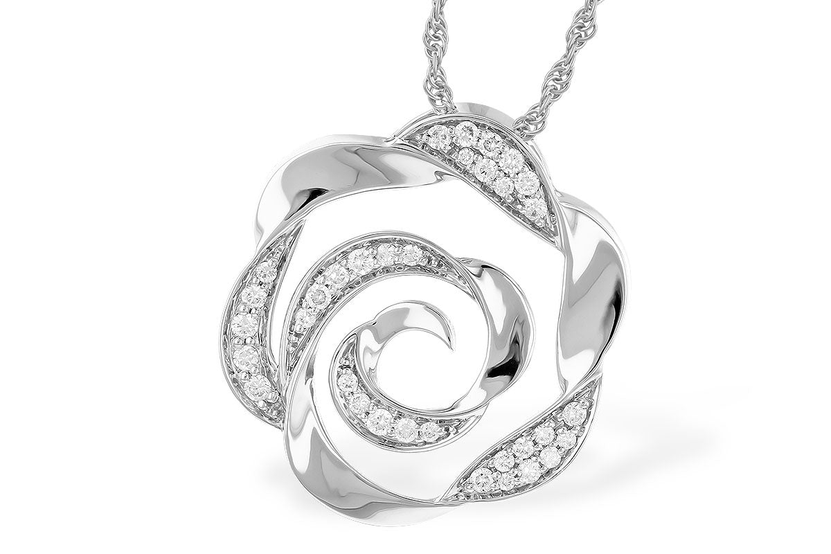 Allison Kaufman Diamond Necklace in 14K White Gold, 0.20 ctw (N8399)