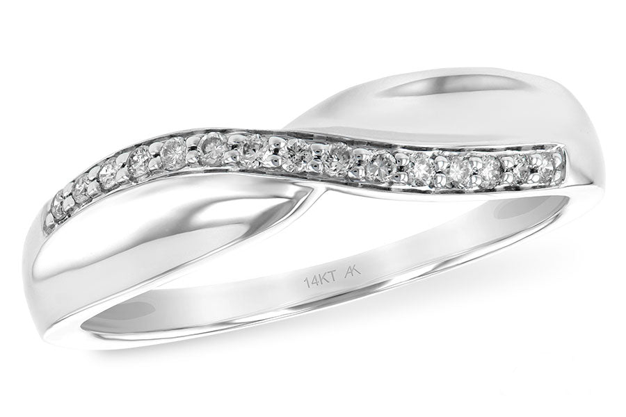Allison Kaufman Diamond Wedding Band in 14K White Gold, 0.09 ctw (D5019)