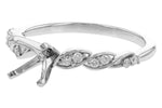 Allison Kaufman Diamond Engagement Ring Semi-Mount in 14K White Gold, 0.12 ctw (L7864), alternate view
