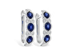 Allison Kaufman Sapphire & Diamond Earrings in 14K White Gold, 1.40 ctw