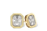 Allison Kaufman Baguette Diamond Earrings in 14K Yellow Gold, 0.16 ctw