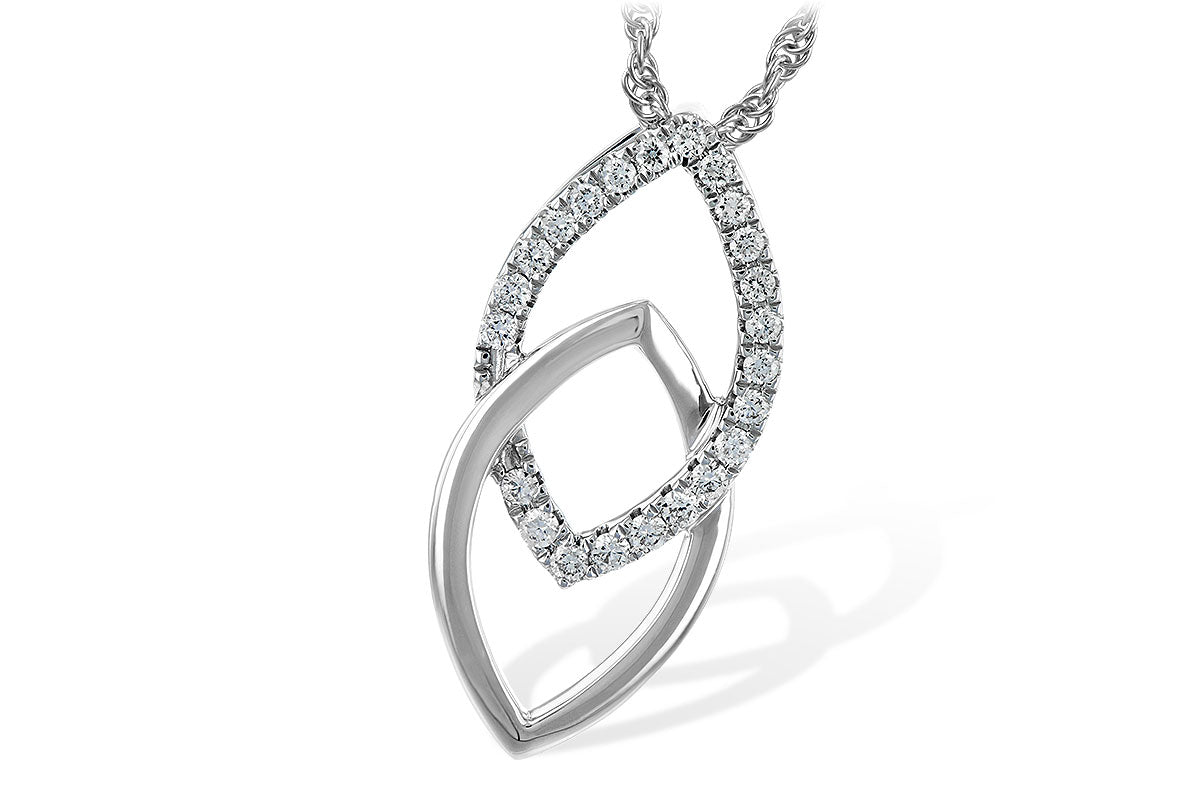 Allison Kaufman Diamond Necklace in 14K White Gold, 0.20 ctw (N8064)