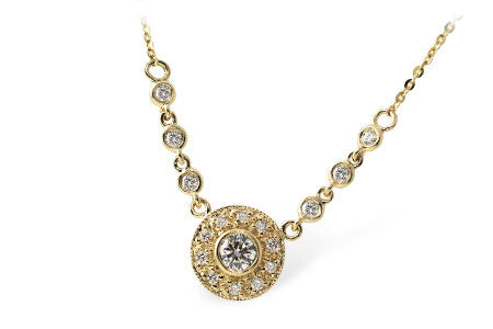 Allison Kaufman Diamond Necklace in 14K Yellow Gold, 0.33 ctw (N7041)