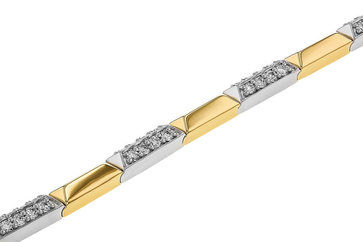 Allison Kaufman Diamond Bracelet in 14K Yellow & White Gold, 1.94 ctw, alternate view