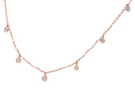 Allison Kaufman Diamond Necklace in 14K Rose Gold, 0.12 ctw (N8365), alternate view