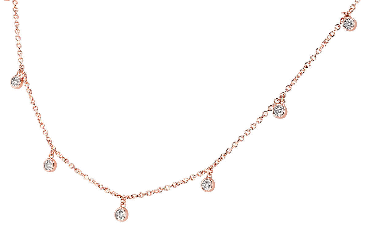 Allison Kaufman Diamond Necklace in 14K Rose Gold, 0.12 ctw (N8365), alternate view