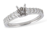 Allison Kaufman Diamond Engagement Ring Semi-Mount in 14K White Gold, 0.35 ctw (L7613)