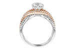 Allison Kaufman Diamond Engagement Ring Semi-Mount in 14K Two-Tone Gold, 0.53 ctw, alternate view