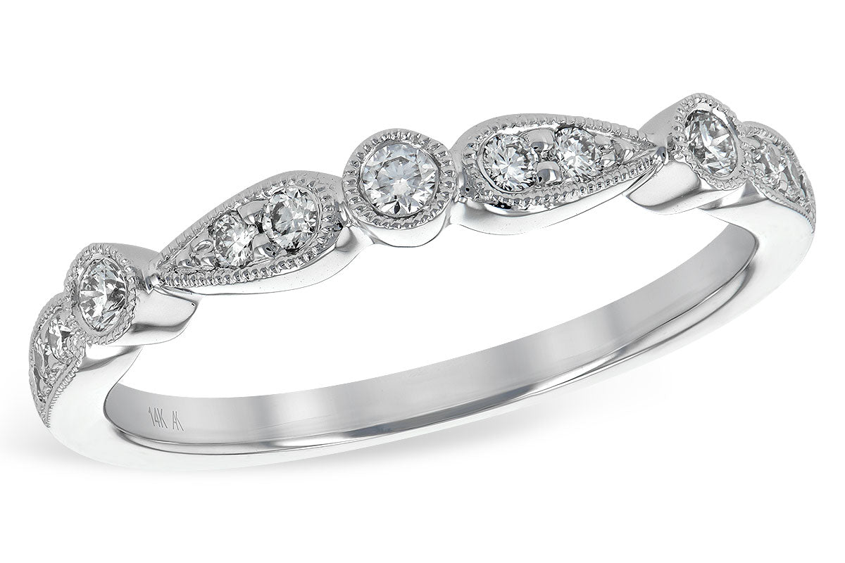 Allison Kaufman Diamond Wedding Band in 14K White Gold, 0.22 ctw