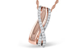 Allison Kaufman Diamond Necklace in 14K Rose Gold, 0.26 ctw (N8222)