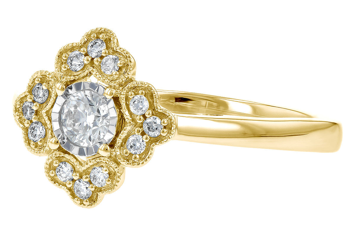Allison Kaufman Diamond Ring in 14K Yellow Gold, 0.24 ctw (D5755), alternate view