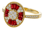Allison Kaufman Ruby & Diamond Ring in 14K Yellow Gold, 0.84 ctw, alternate view