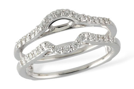 Allison Kaufman Diamond Ring Guard in 14K White Gold, 0.28 ctw (W2115)
