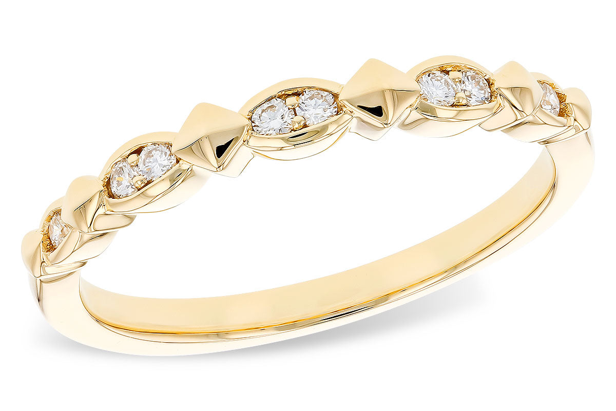 Allison Kaufman Diamond Wedding Band in 14K Yellow Gold, 0.10 ctw (W2517)