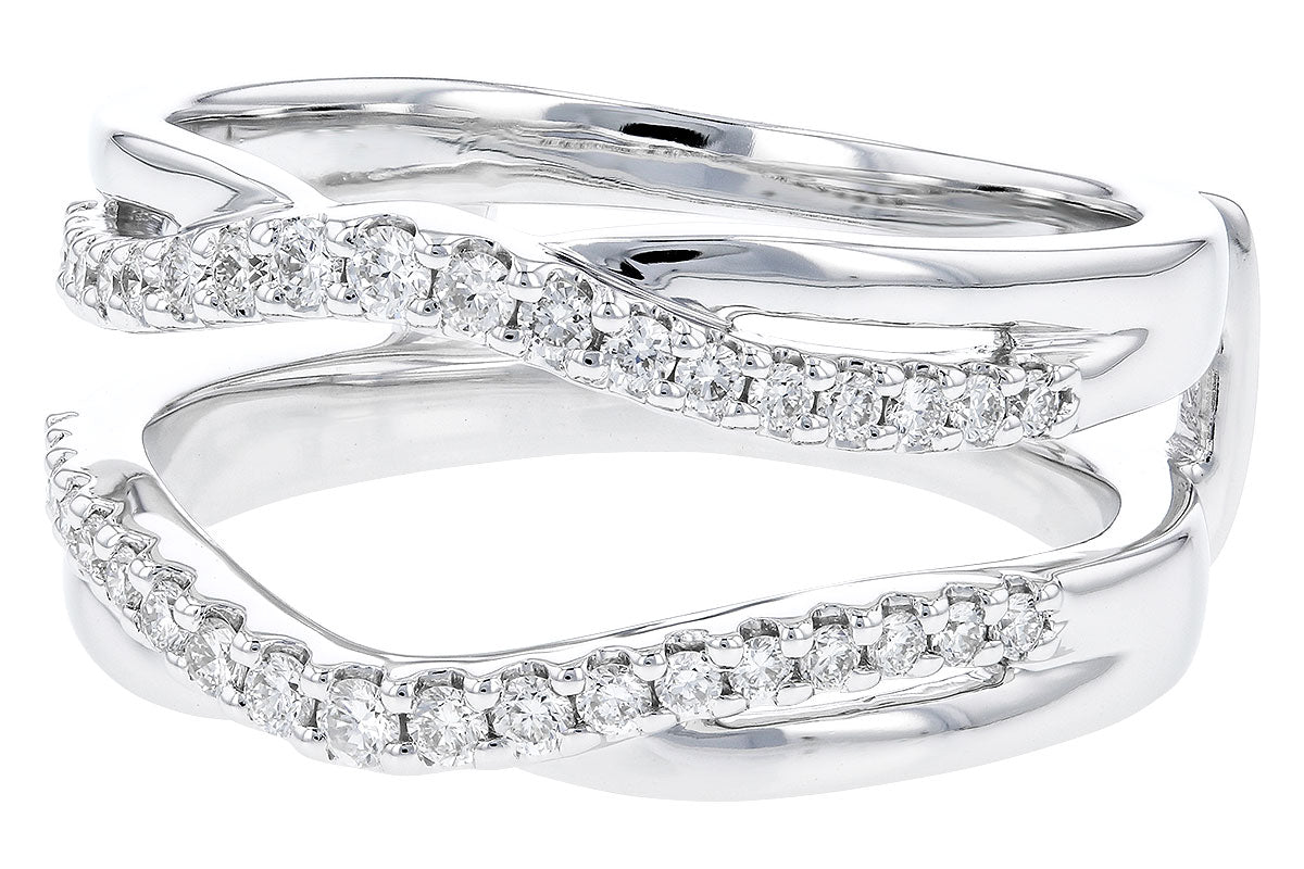 Allison Kaufman Diamond Ring Guard in 14K White Gold, 0.34 ctw, alternate view