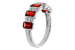 Allison Kaufman Garnet & Diamond Ring in 14K White Gold, 1.74 ctw, alternate view