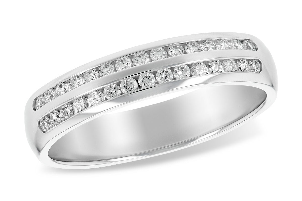 Allison Kaufman Diamond Wedding Band in 14K White Gold, 0.25 ctw (WR135-25)
