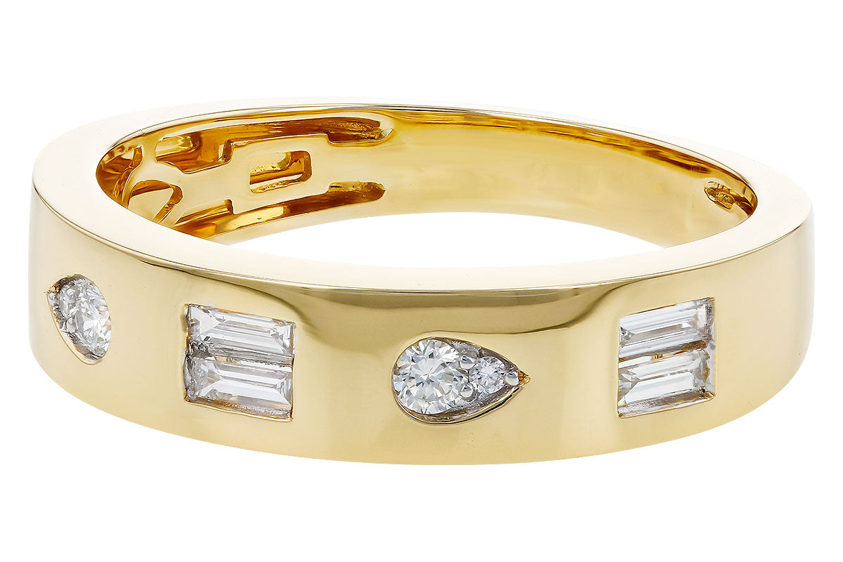 Allison Kaufman Diamond Wedding Band in 14K Yellow Gold, 0.25 ctw (W2508), alternate view