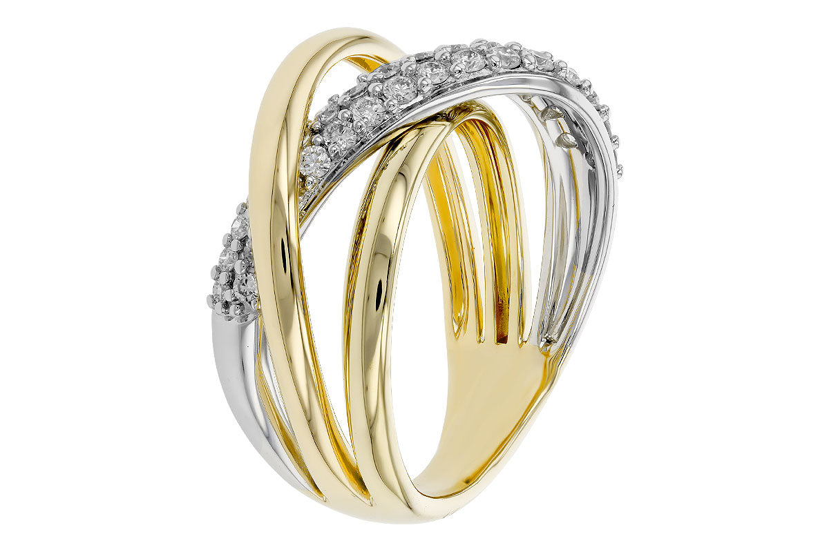 Allison Kaufman Diamond Ring in 14K Yellow & White Gold, 0.52 ctw, alternate view