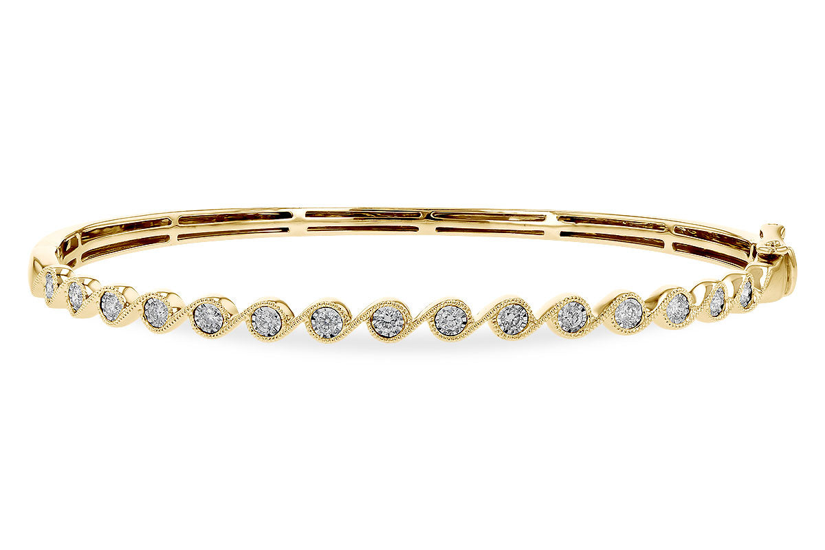 Allison Kaufman Diamond Bangle Bracelet in 14K Yellow Gold, 0.32 ctw