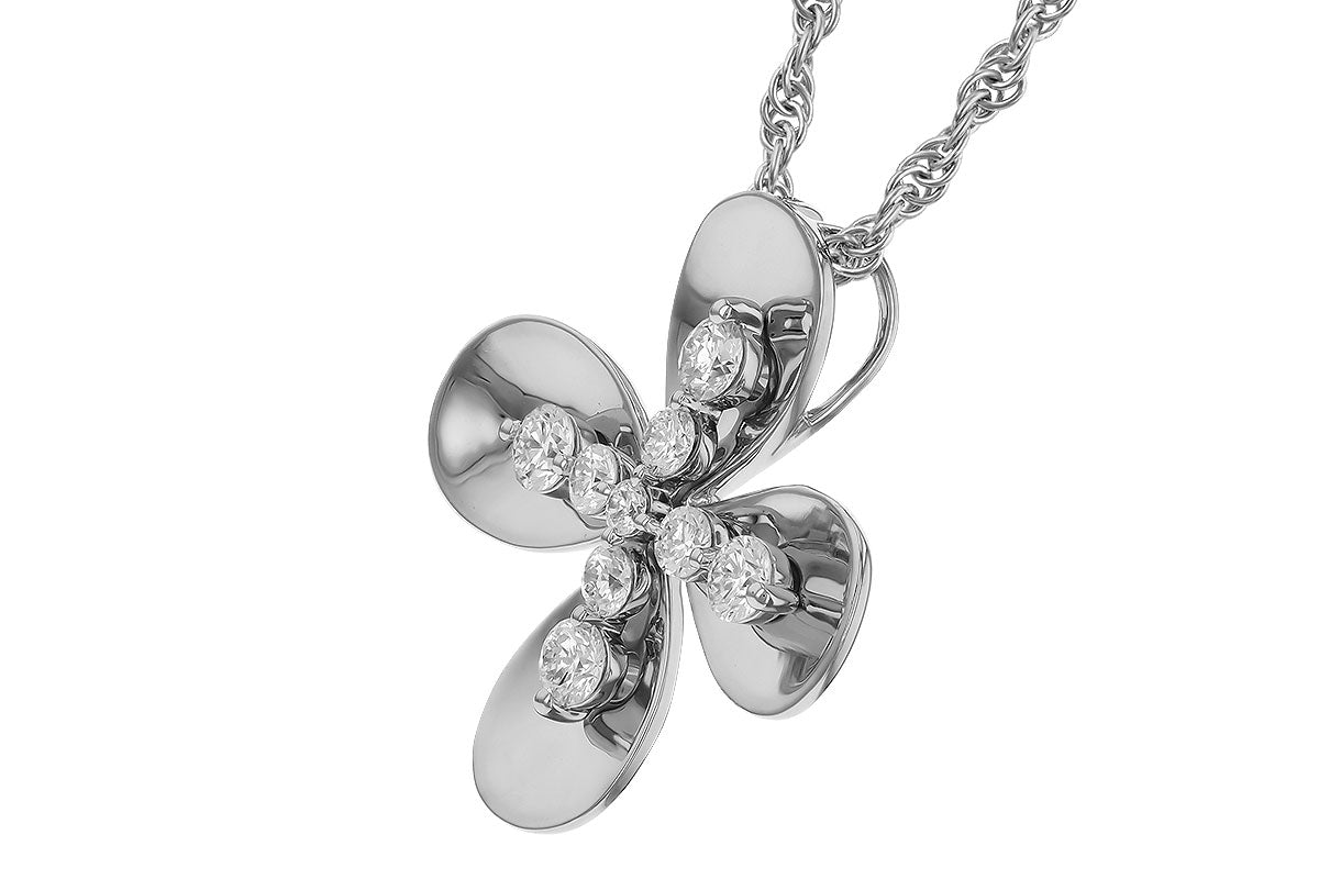 Allison Kaufman Diamond Necklace in 14K White Gold, 0.32 ctw (N8713), alternate view
