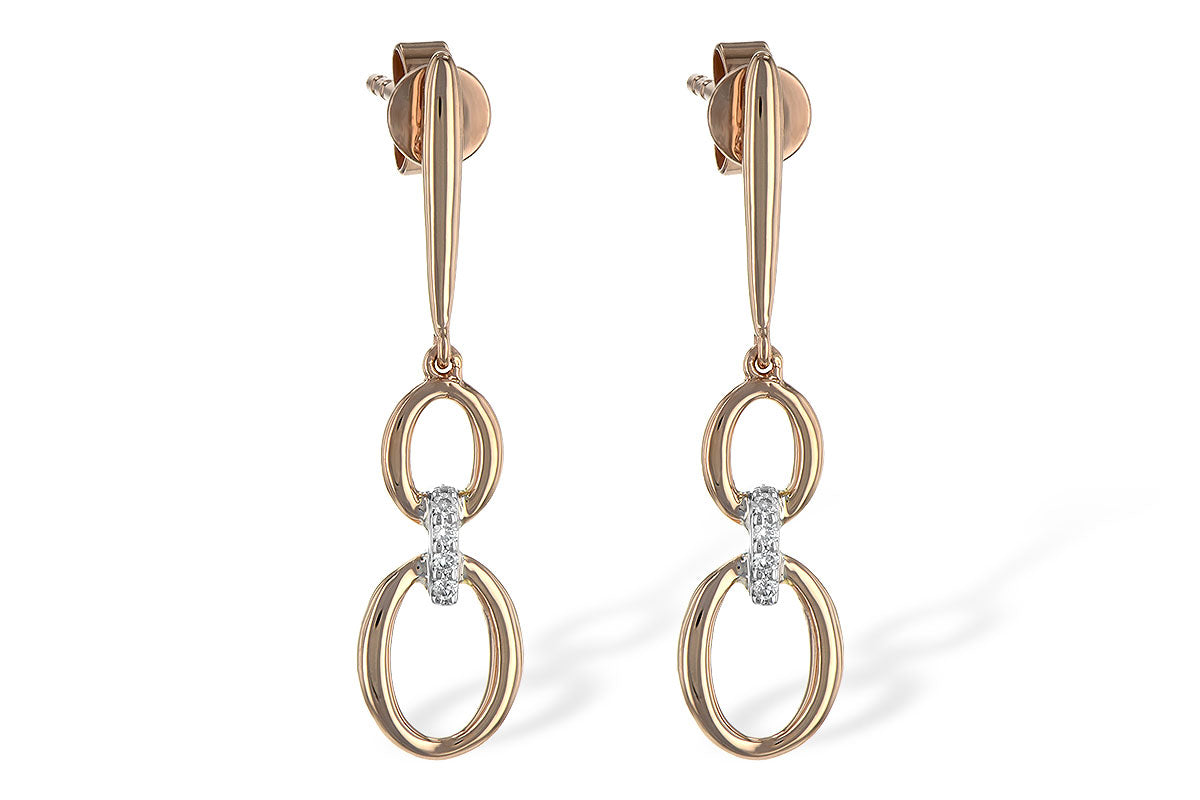 Allison Kaufman Diamond Earrings in 14K Rose Gold, 0.03 ctw (E1970)