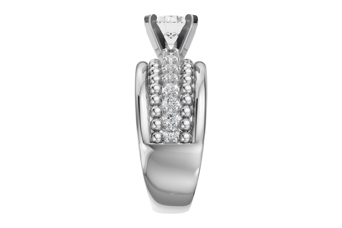Allison Kaufman Diamond Engagement Ring Semi-Mount in 14K White Gold, 0.33 ctw, alternate view