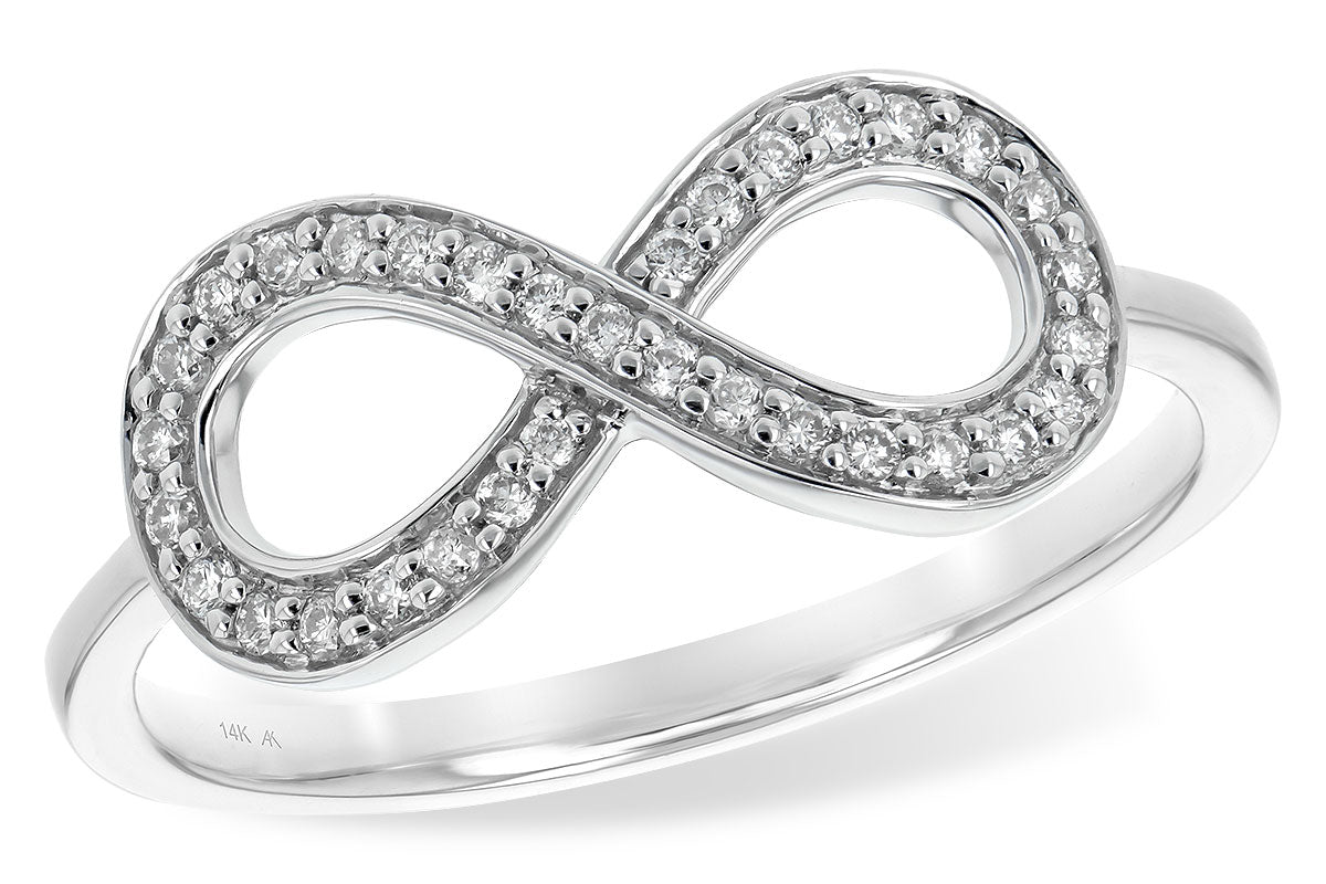 Allison Kaufman Diamond Ring in 14K White Gold, 0.15 ctw (D5621)