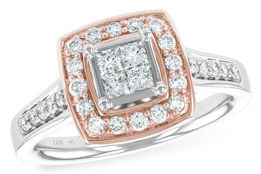Allison Kaufman Diamond Ring in 14K Two-Tone Gold, 0.60 ctw