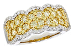 Allison Kaufman Yellow Diamond Wedding Band in 14K Yellow & White Gold, 1.55 ctw