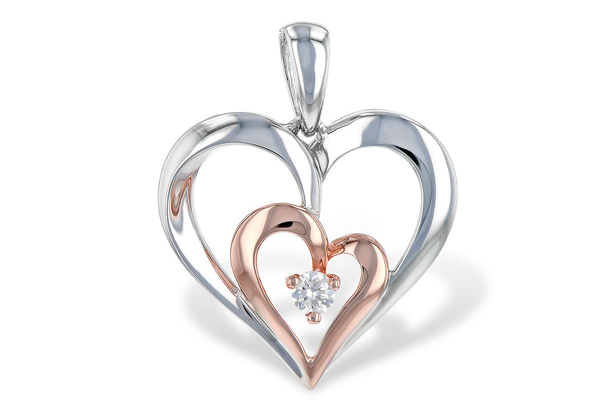 Allison Kaufman Diamond Pendant in 14K Two-Tone Gold, 0.05 ctw