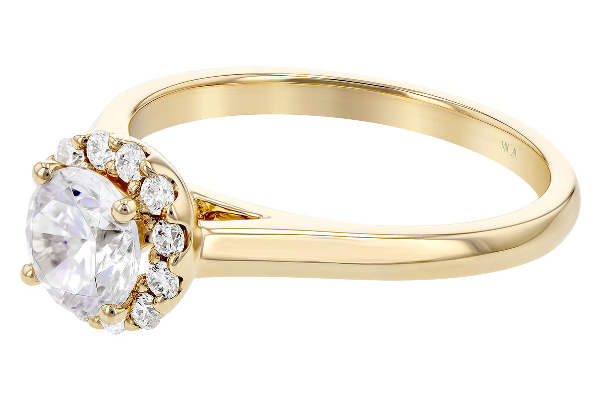 Allison Kaufman Diamond Engagement Ring Semi-Mount in 14K Yellow Gold, 0.19 ctw (LR113-19), alternate view